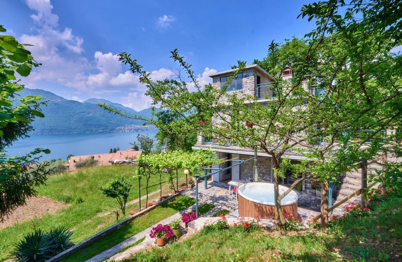 La Casetta Nel Bosco - Hot Tube And Sauna Lierna Dış mekan fotoğraf